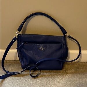 Kate Spade Blue Leather Crossbody Bag